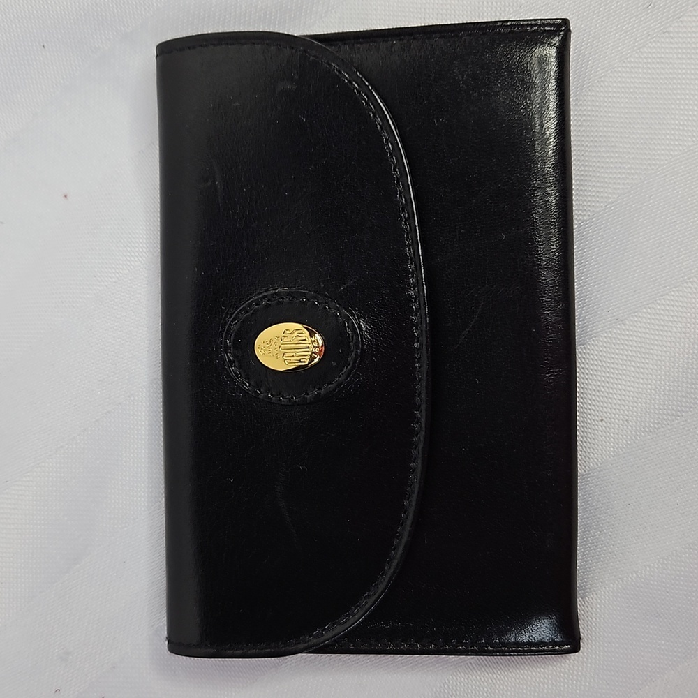 MARK CROSS 1845 BLACK LEATHER CARD CASE -MADE IN ITALY
